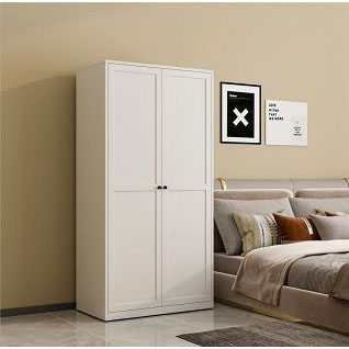 Home white metal wardrobe with KD structure 
